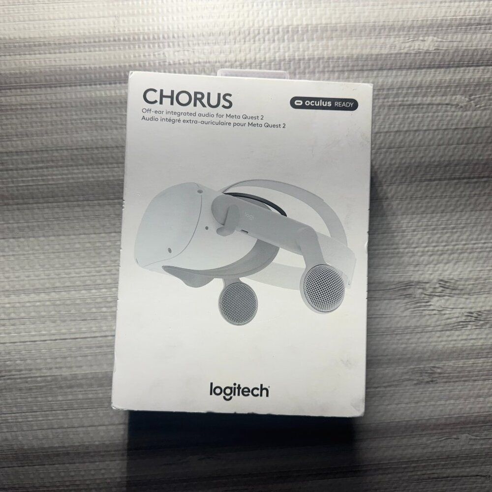 Logitech - Chorus VR Off-Ear Integrated Audio for Meta Quest 2 - White - New